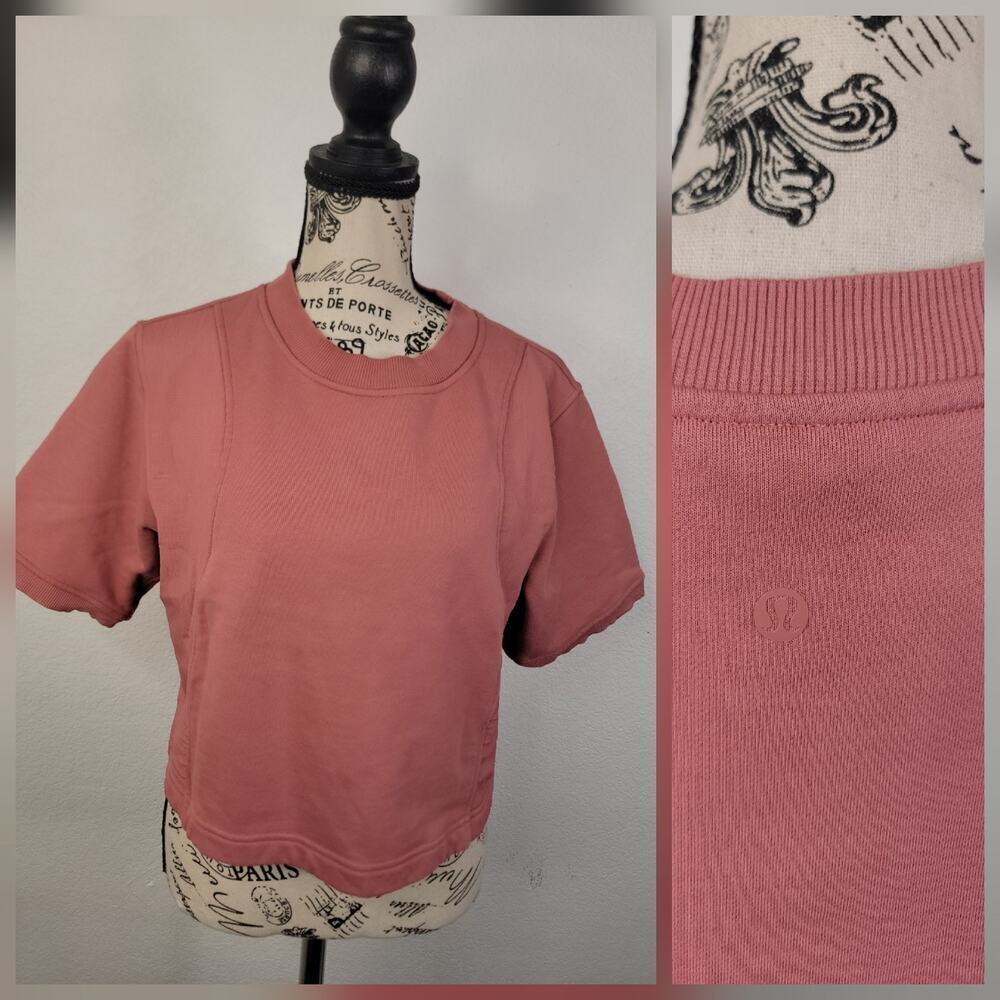 Lululemon Athletica Cotton French Terry Swift Tee Womens Size 6 in Brier Rose